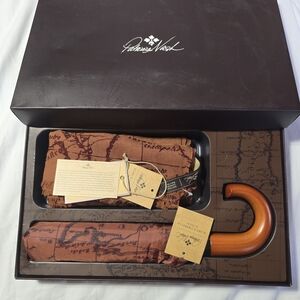 Patricia Nash Rustic Riot Map Umbrella & Scarf Set